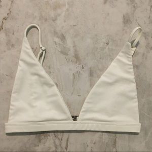 White FAE Swim bikini top